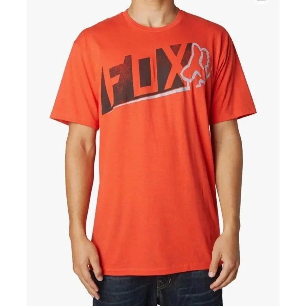Fox Racing Detractor Blood Orange Short Sleeve T-Shirt Size Small New